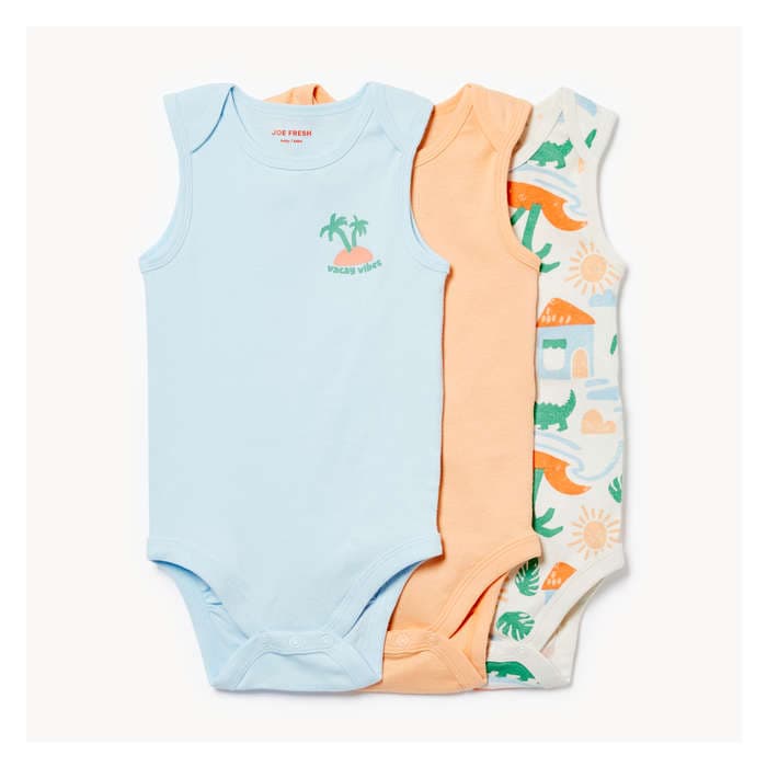 Baby Boys' 3-Pack Sleeveless Bodysuits